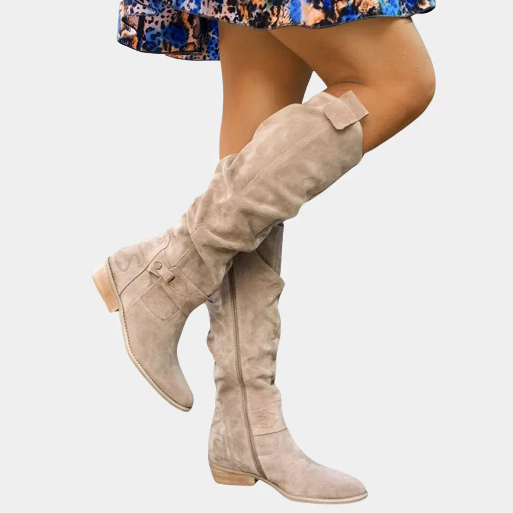 Davellia | Women’s Knee-High Zipper Boots