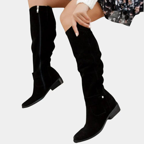 Davellia | Women’s Knee-High Zipper Boots