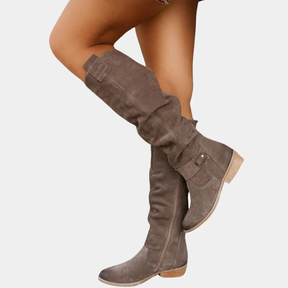 Davellia | Women’s Knee-High Zipper Boots