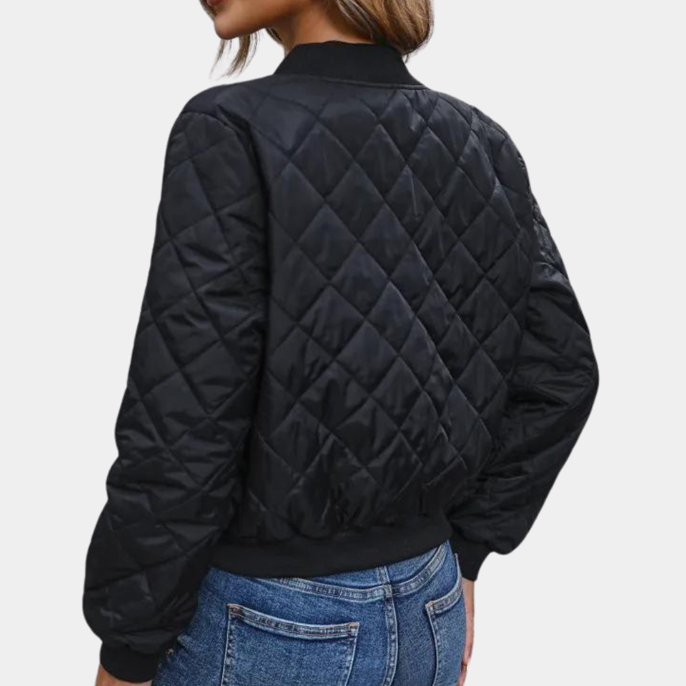 Davellia | Women’s Quilted Zip-Up Bomber Jacket