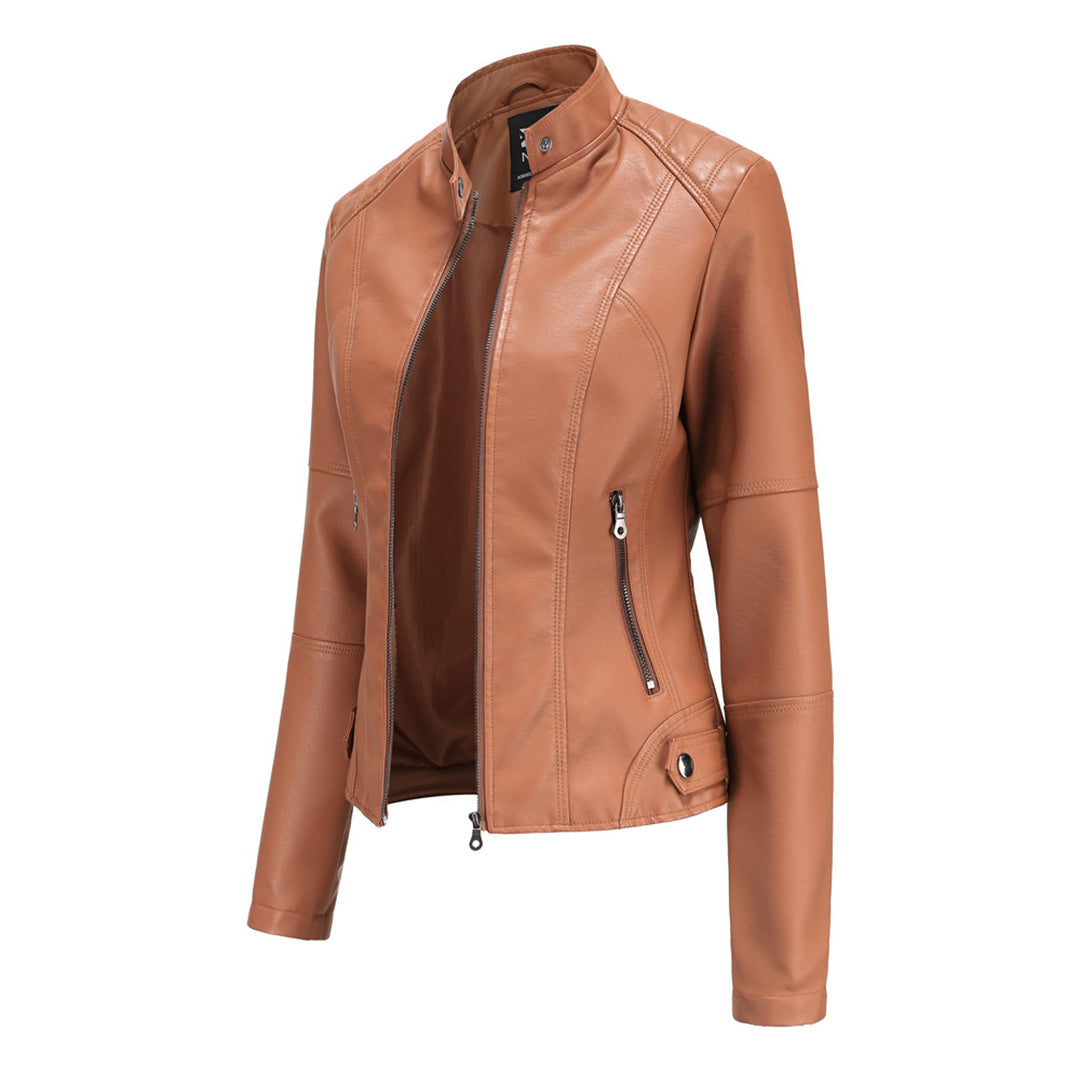 Davellia | Women’s Elegant Slim-fit Biker Jacket