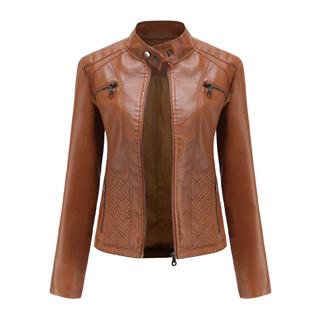 Davellia | Women’s Classic Zip-up Biker Jacket