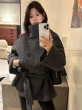 Davellia  | Women’s Spring Textured High Collar Coat