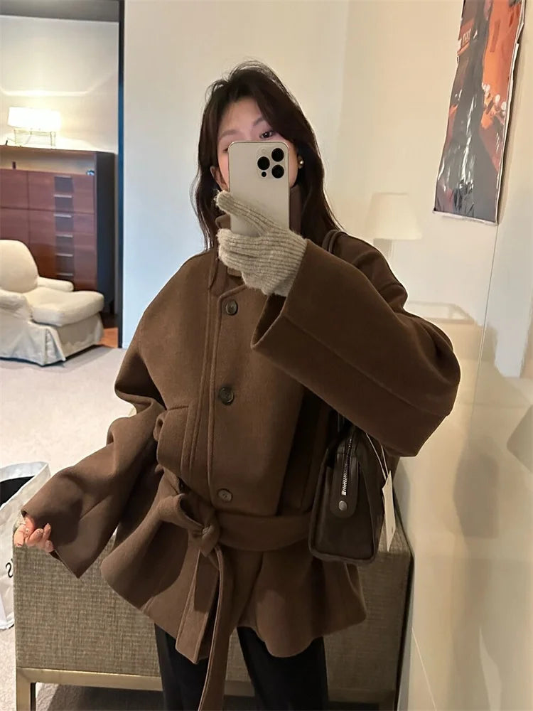 Davellia  | Women’s Spring Textured High Collar Coat
