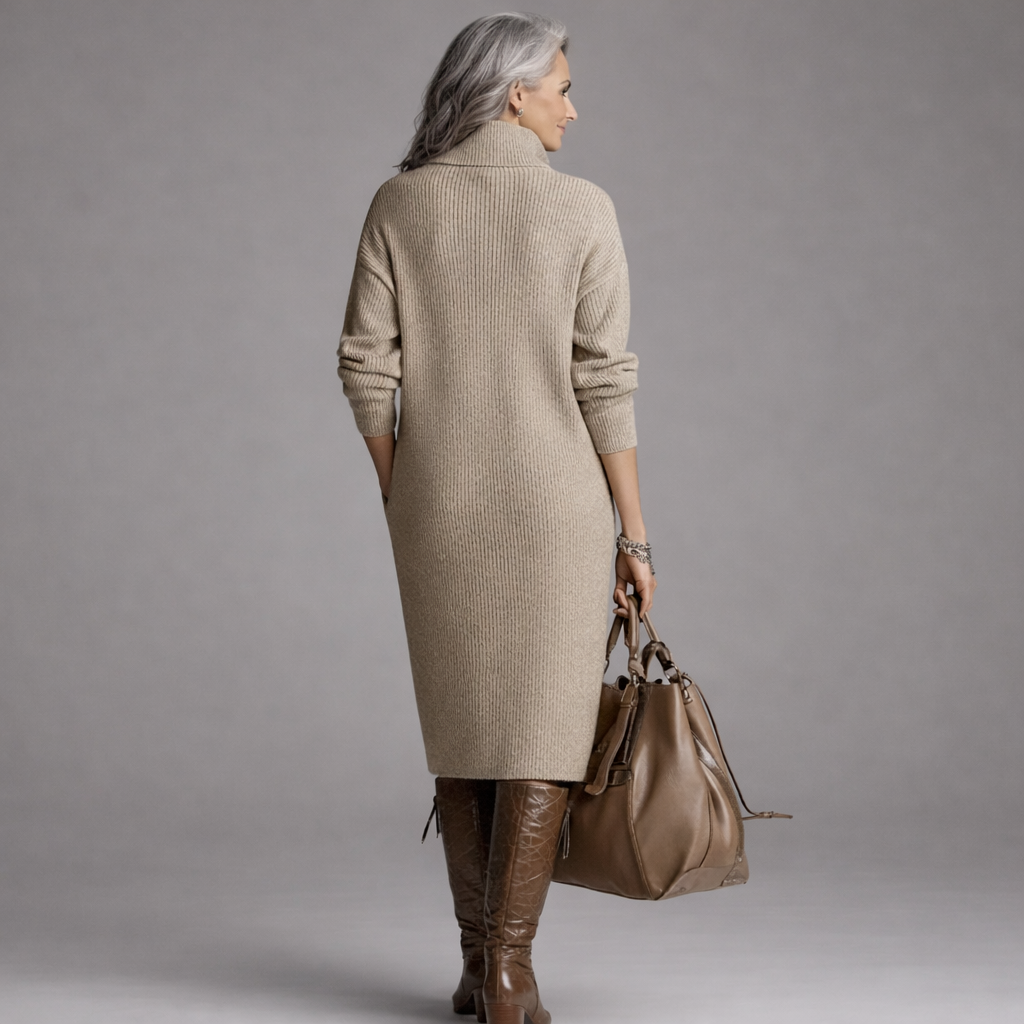 Davellia | Chic Ribbed Midi Dress