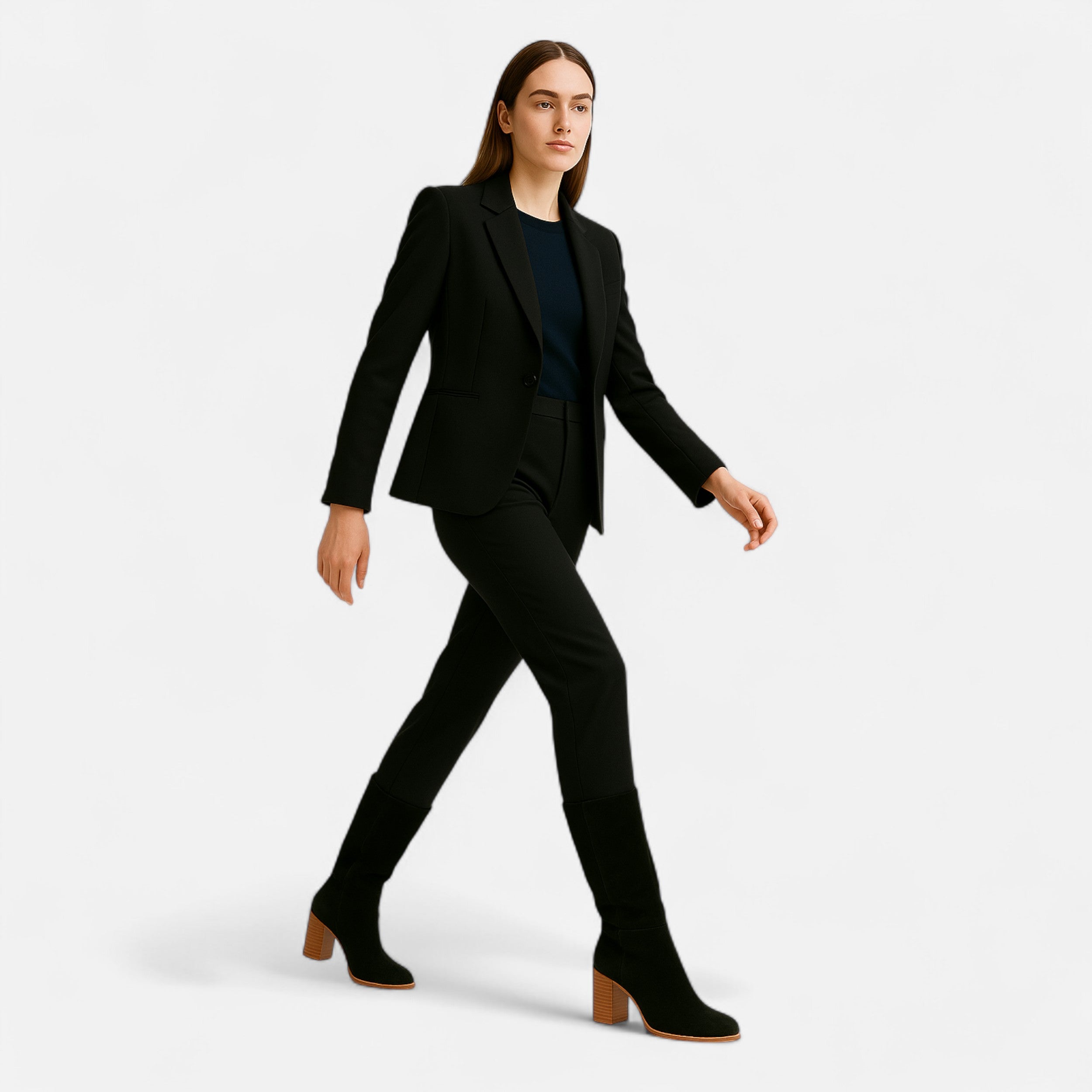 Davellia | Women’s Long Boots – Equestrian Light Brown Elegance