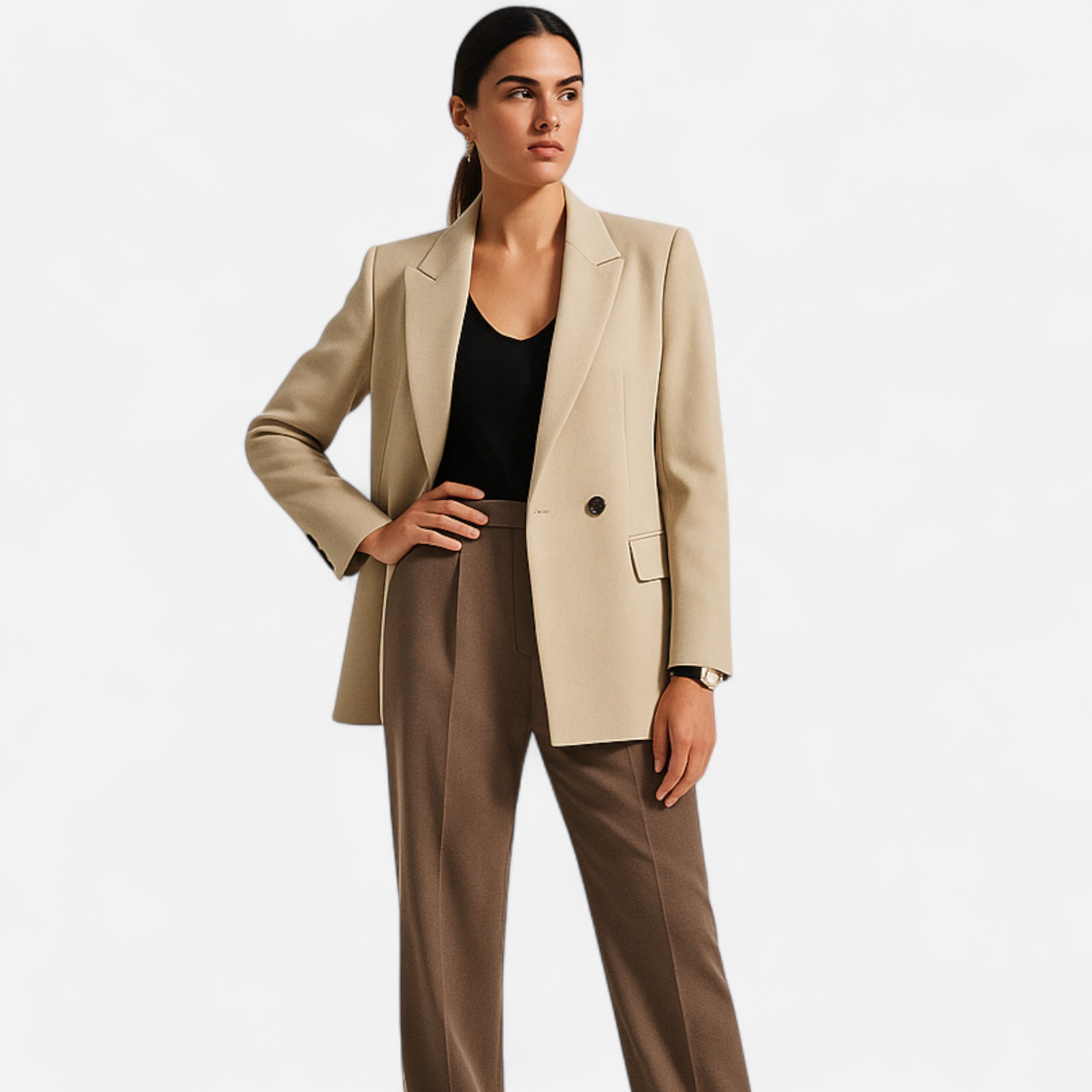 Davellia | Women’s Double-Breasted Vintage Blazer