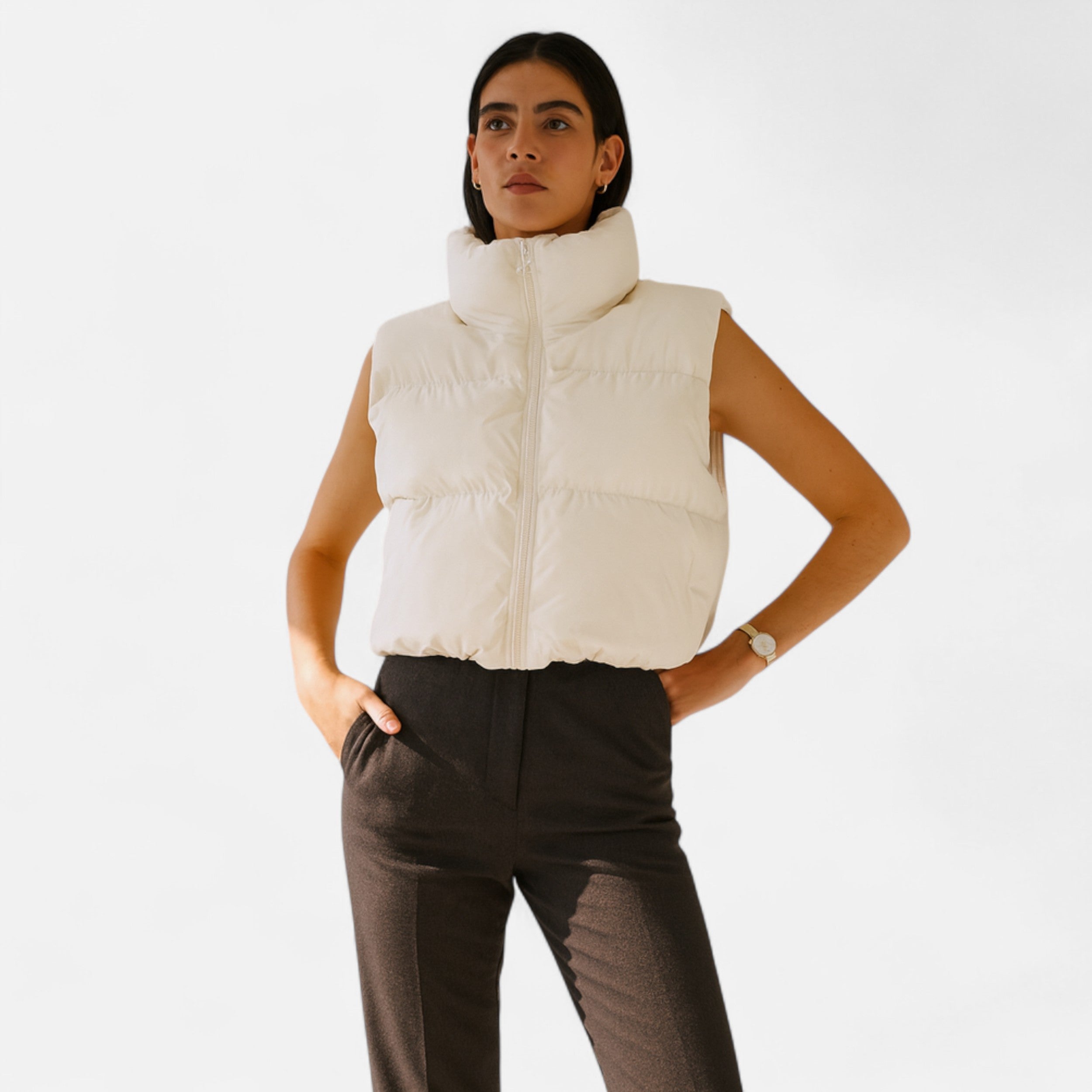 Davellia | Women’s Elegant High-Waist Winter Vest