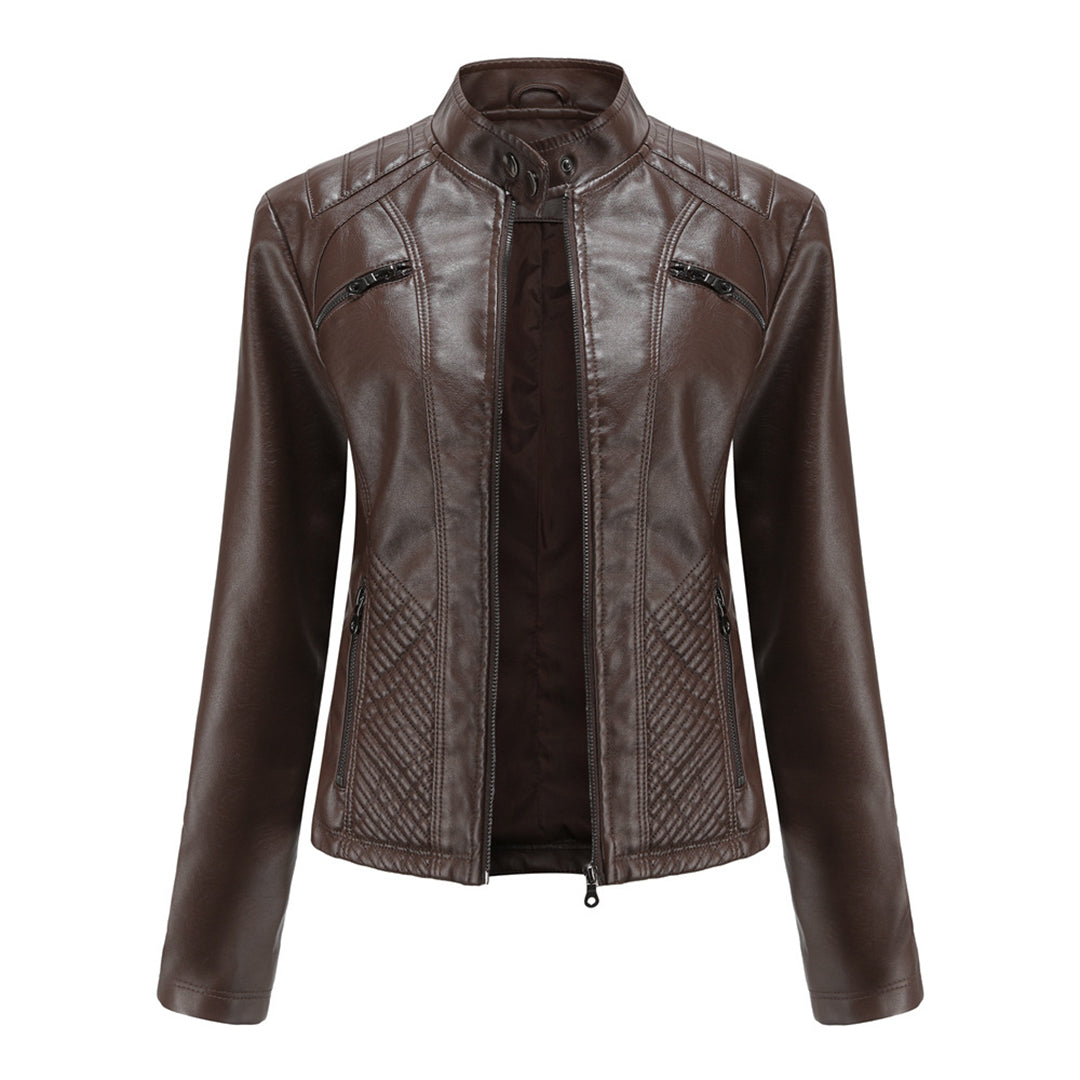 Davellia | Women’s Classic Zip-up Biker Jacket