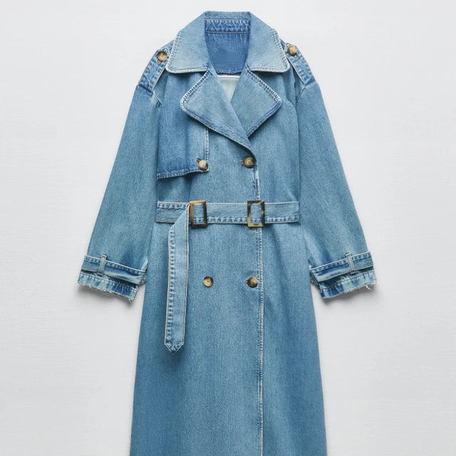 Davellia | Women’s Long Sleeve Belted Trench Coat