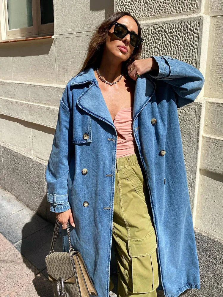 Davellia | Women’s Long Sleeve Belted Trench Coat