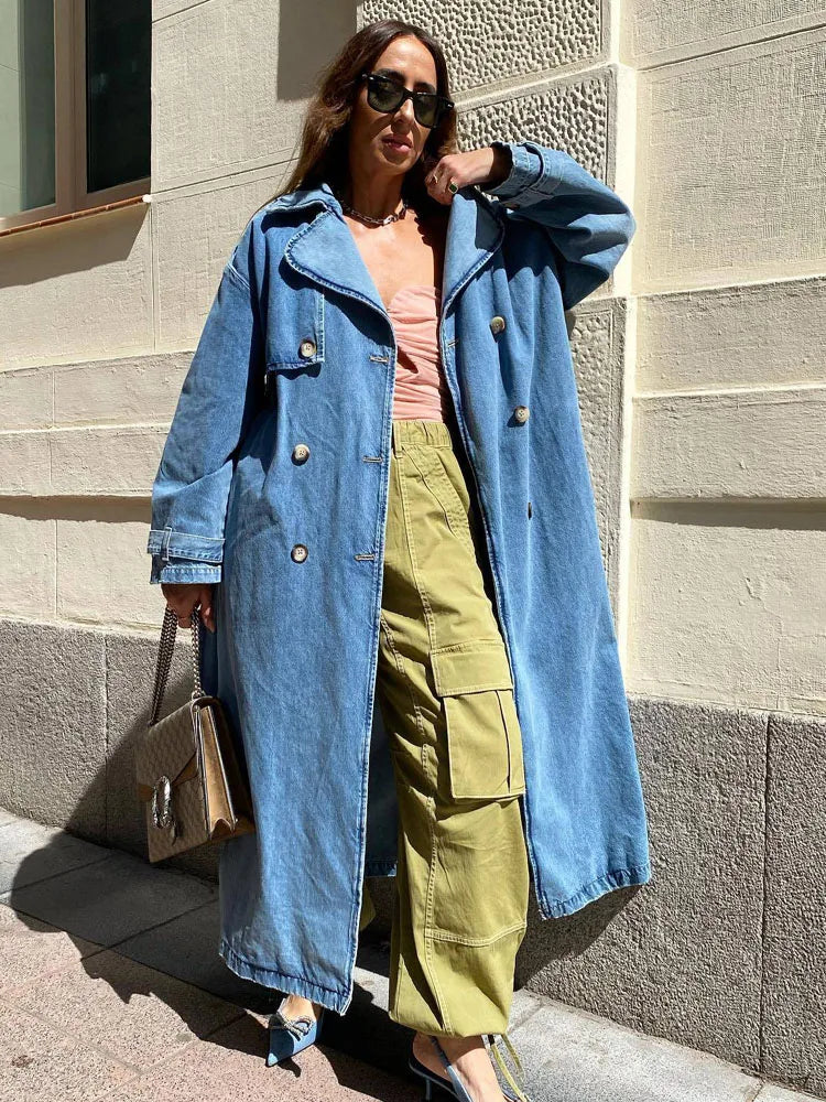 Davellia | Women’s Long Sleeve Belted Trench Coat