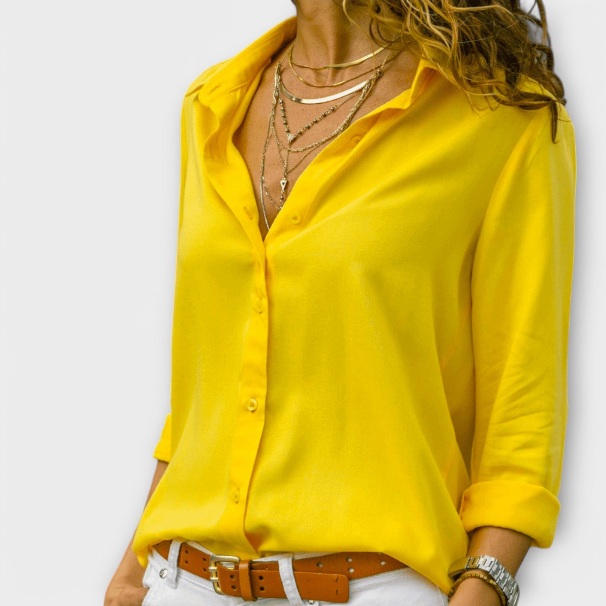 Davellia | Elegant V-Neck Loose Fit Top