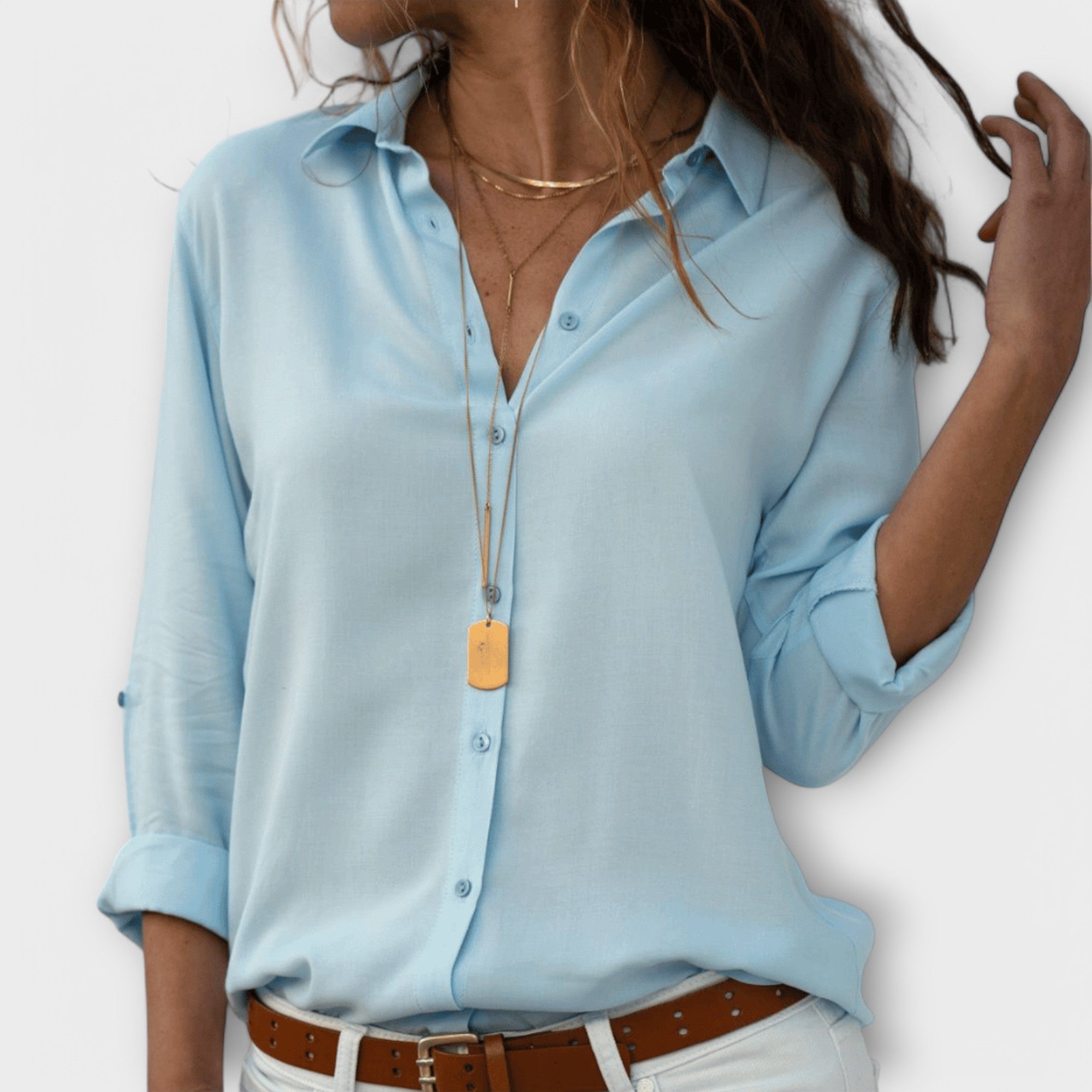 Davellia | Elegant V-Neck Loose Fit Top