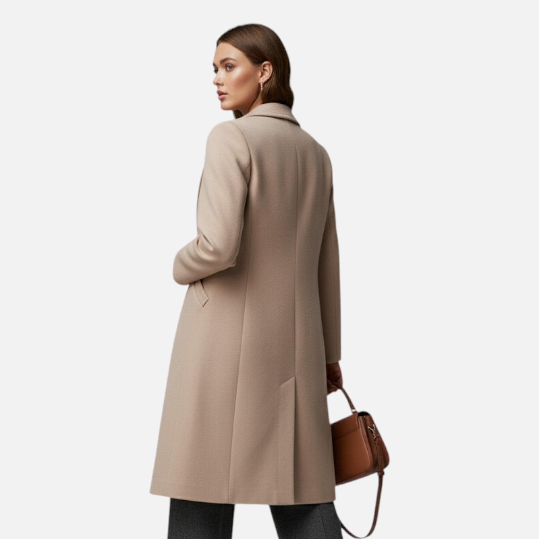 Davellia | Women’s Winter Overcoat – Lapel Collar Elegance
