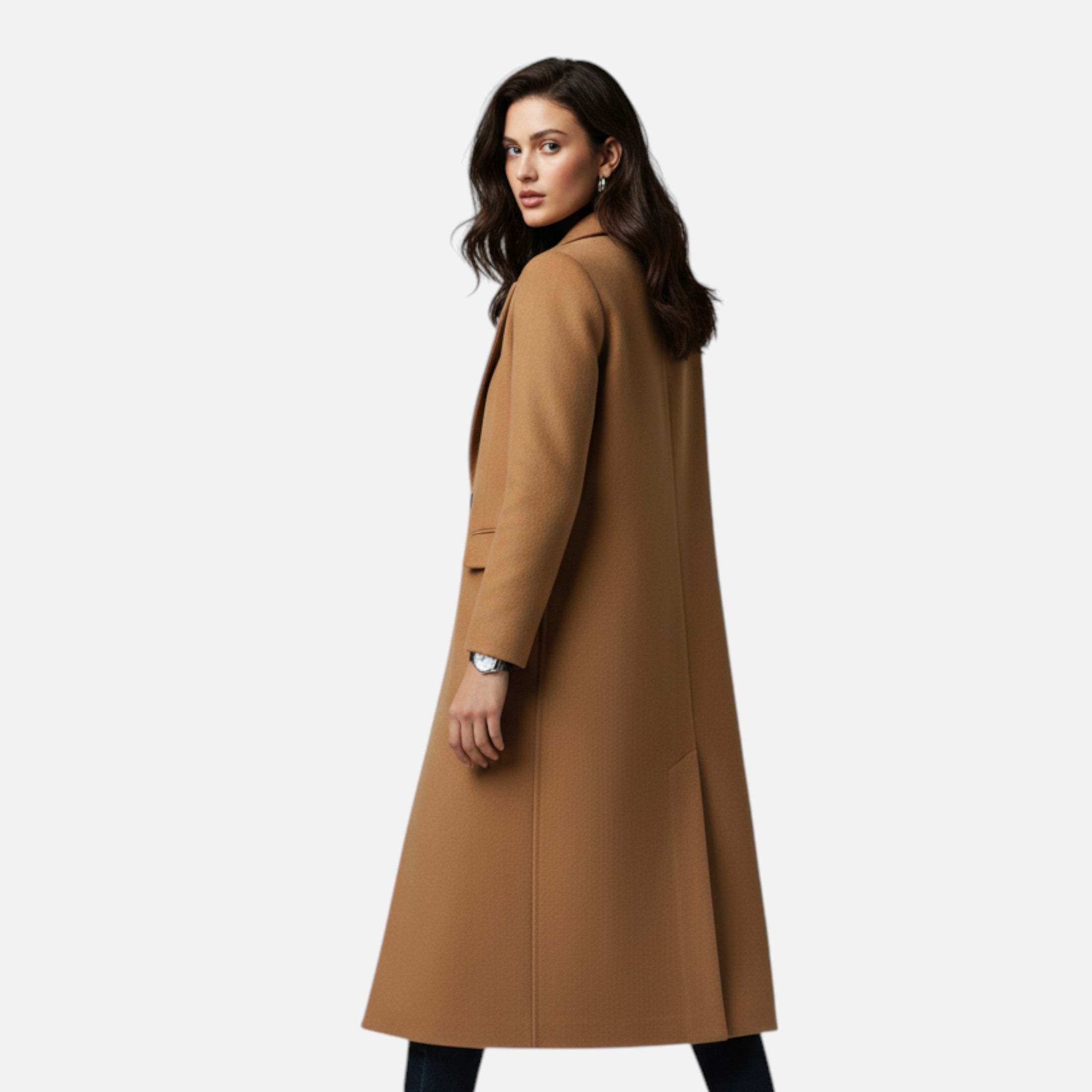 Davellia | Women’s Winter Overcoat – Lapel Collar Elegance