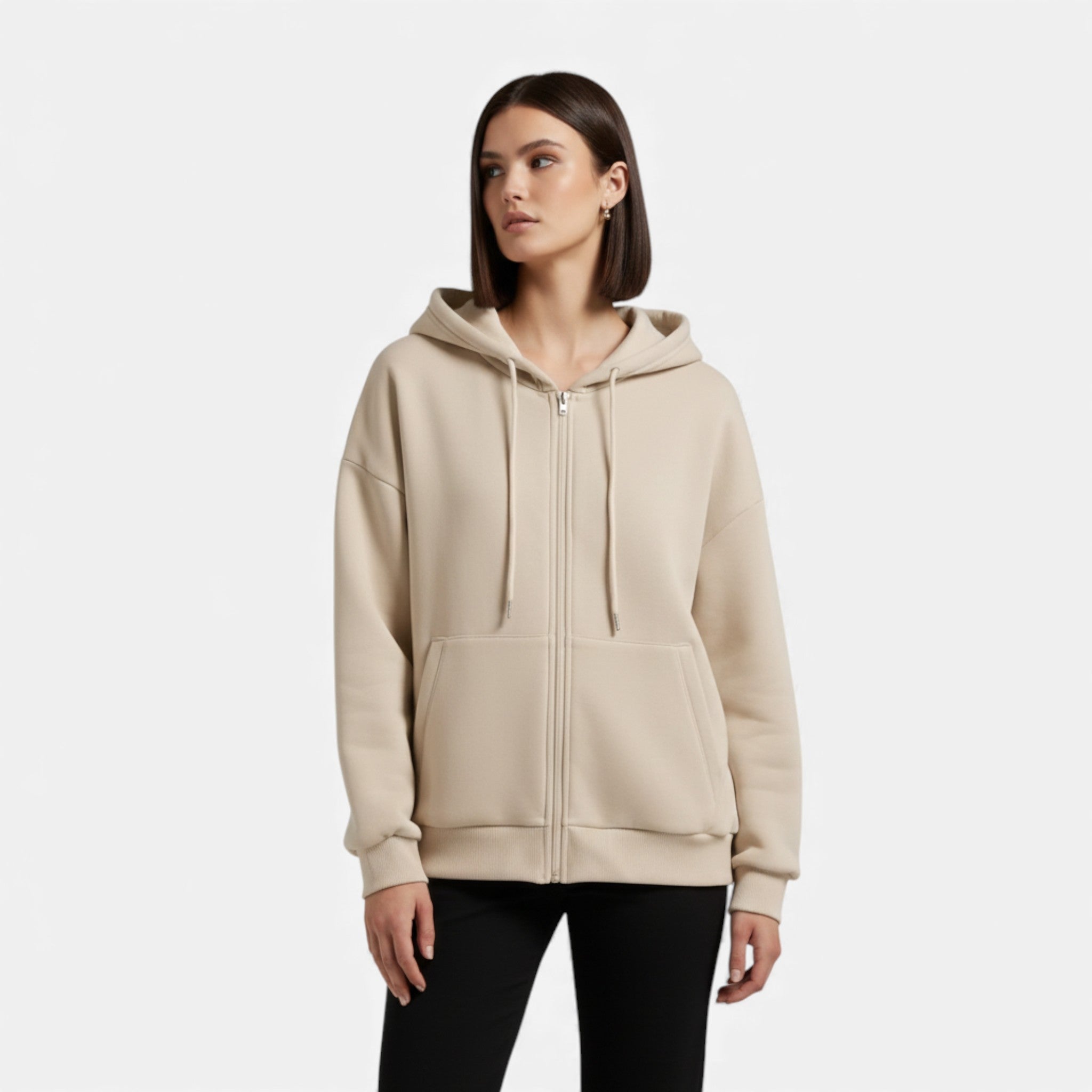 Davellia  | Women’s Zip-Up Knit timeless Hoodie