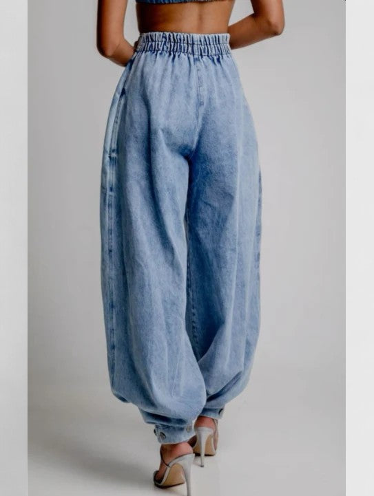 Davellia | Women’s High-Waist Denim Pants