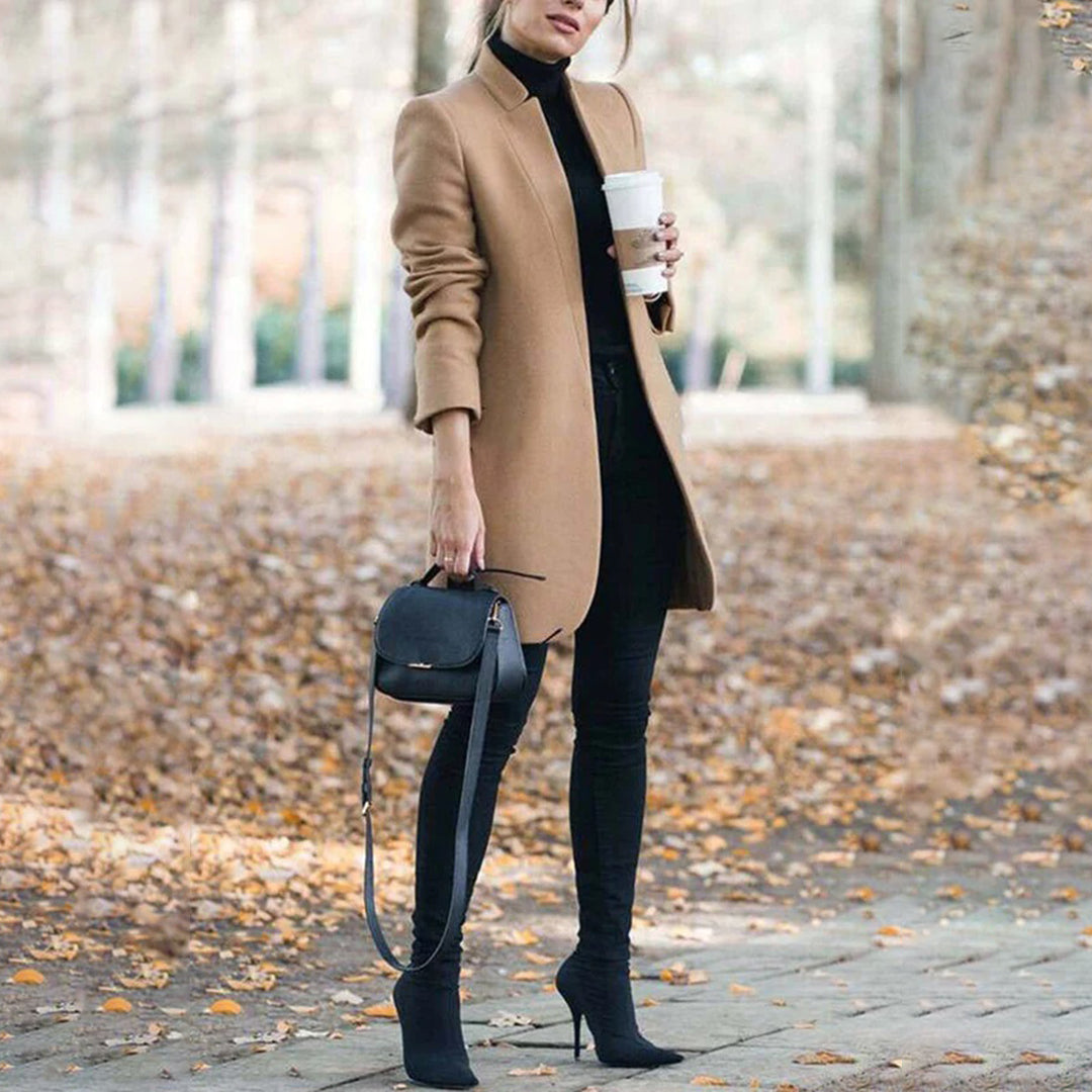 Davellia | Women’s Classic Tailored Lapel Spring Coat