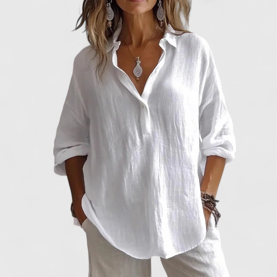 Davellia | Women’s Boho Button Detail Spring Blouse