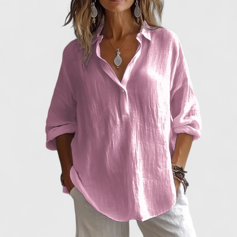 Davellia | Women’s Boho Button Detail Spring Blouse