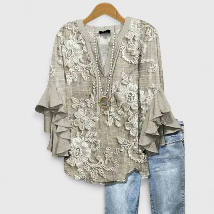 Davellia | Vintage Print Inspired Top