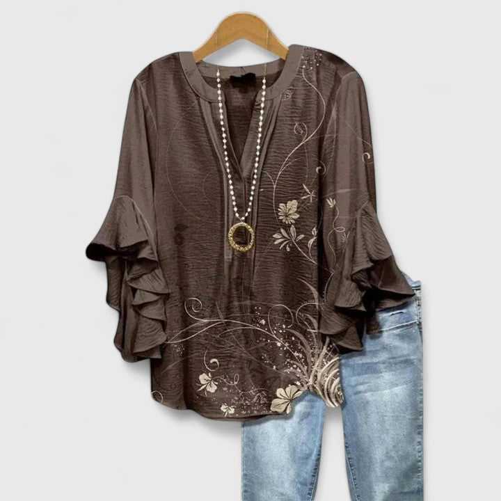 Davellia | Vintage Print Inspired Top