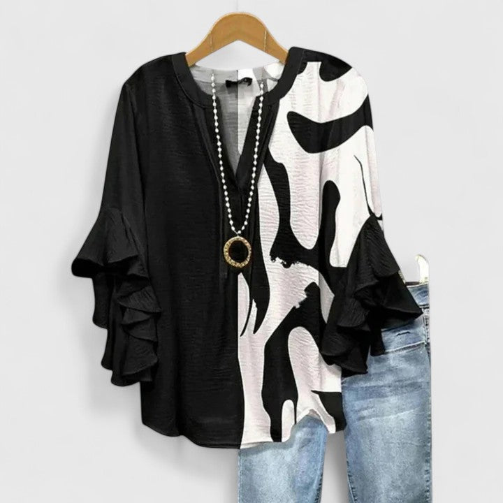 Davellia | Vintage Print Inspired Top