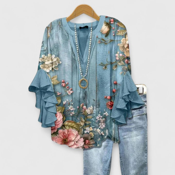 Davellia | Vintage Print Inspired Top