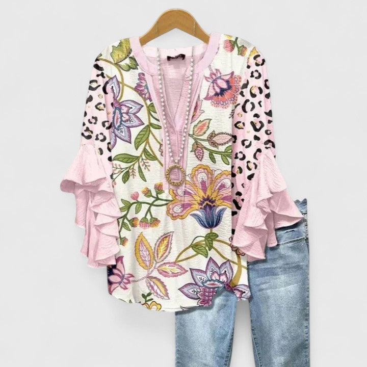 Davellia | Vintage Print Inspired Top