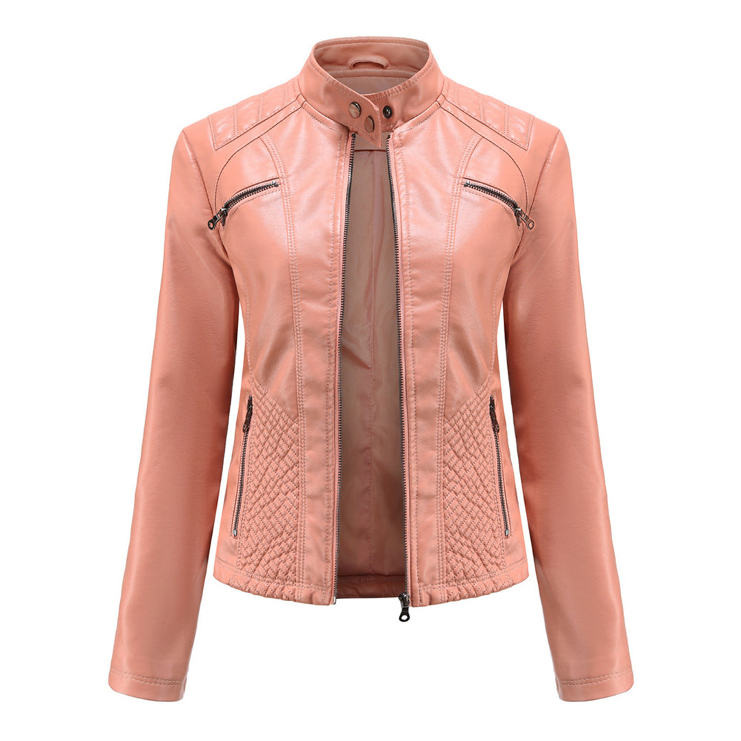 Davellia | Women’s Classic Zip-up Biker Jacket