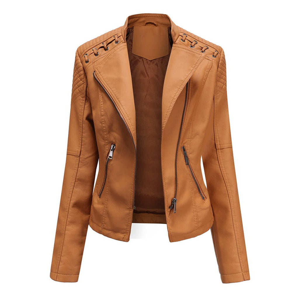Davellia | Women’s Trendy Zipper Front Jacket