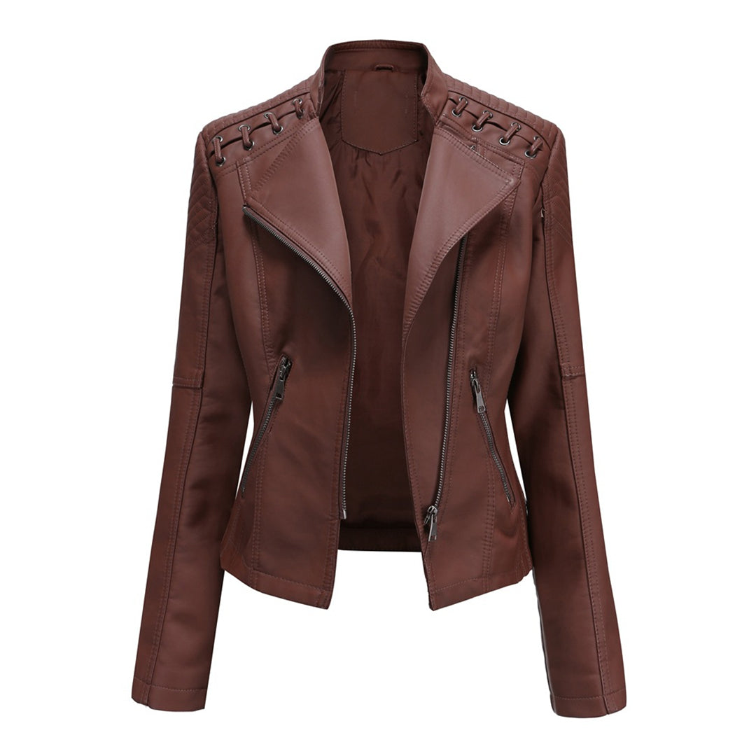 Davellia | Women’s Trendy Zipper Front Jacket