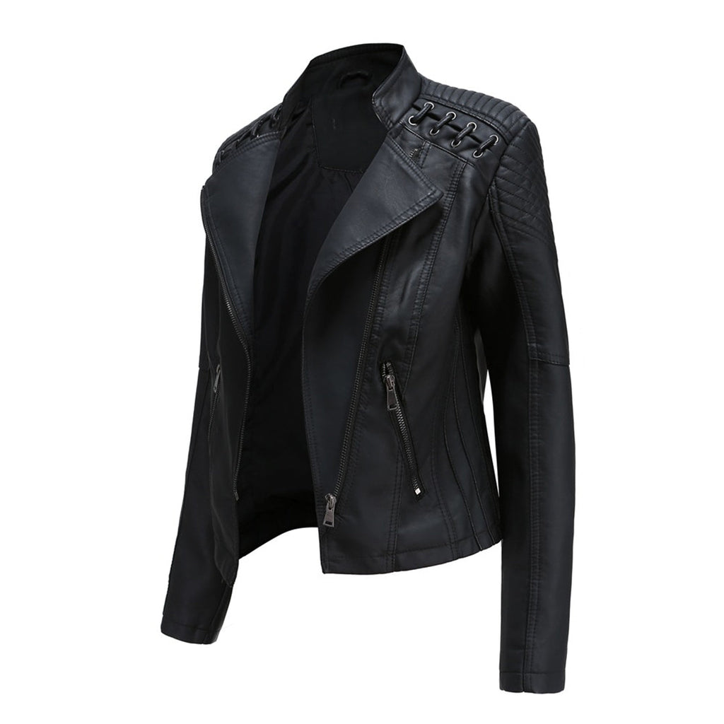 Davellia | Women’s Trendy Zipper Front Jacket