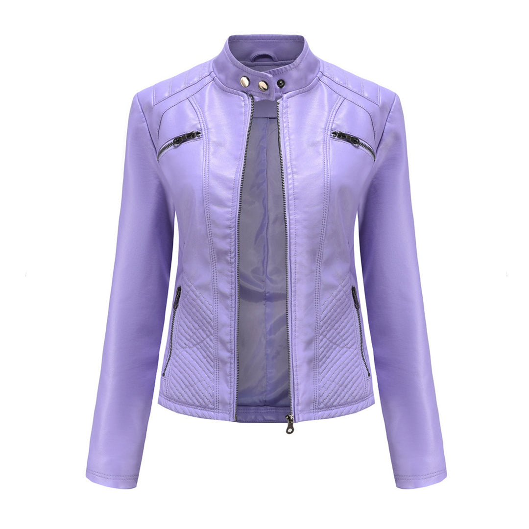 Davellia | Women’s Classic Zip-up Biker Jacket