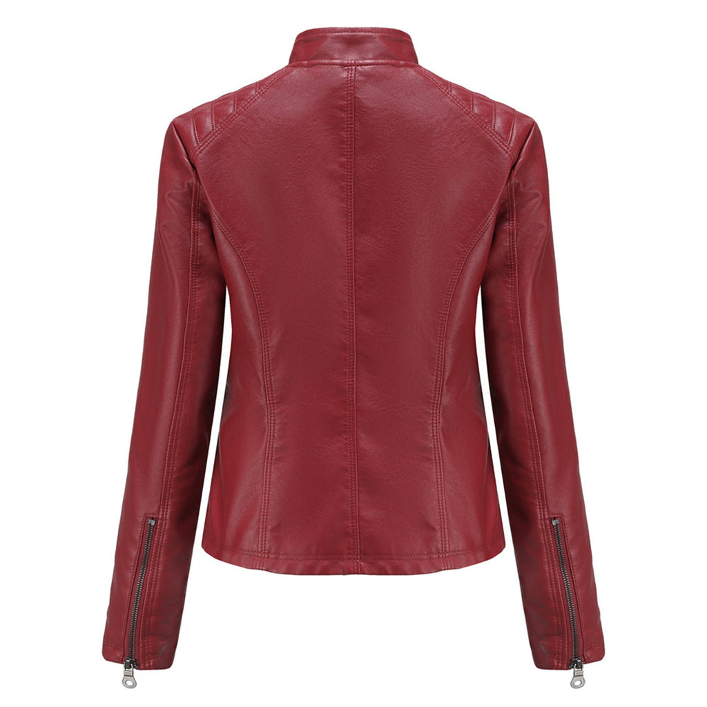 Davellia | Women’s Classic Zip-up Biker Jacket