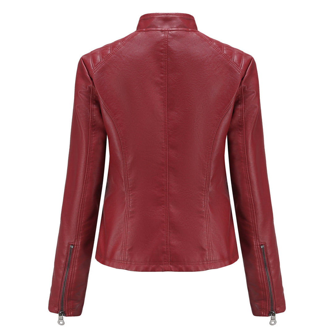 Davellia | Women’s Classic Zip-up Biker Jacket