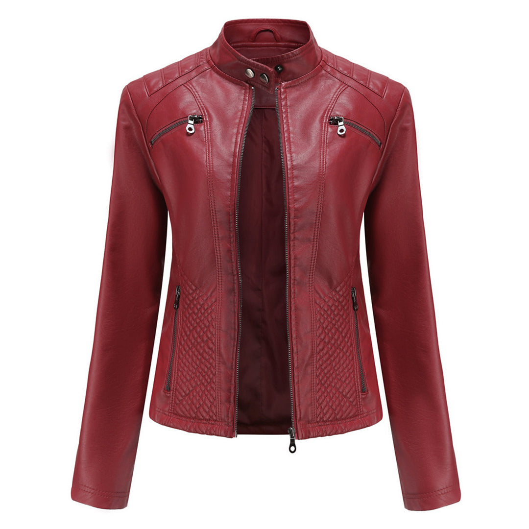 Davellia | Women’s Classic Zip-up Biker Jacket