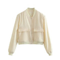 Davellia | Women’s Casual Pocket Front Bomber Jacket