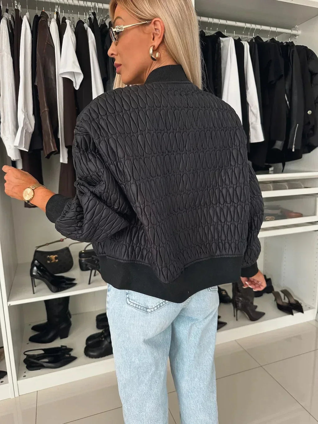 Davellia | Women’s Fashion Zip Front Quilted Jacket