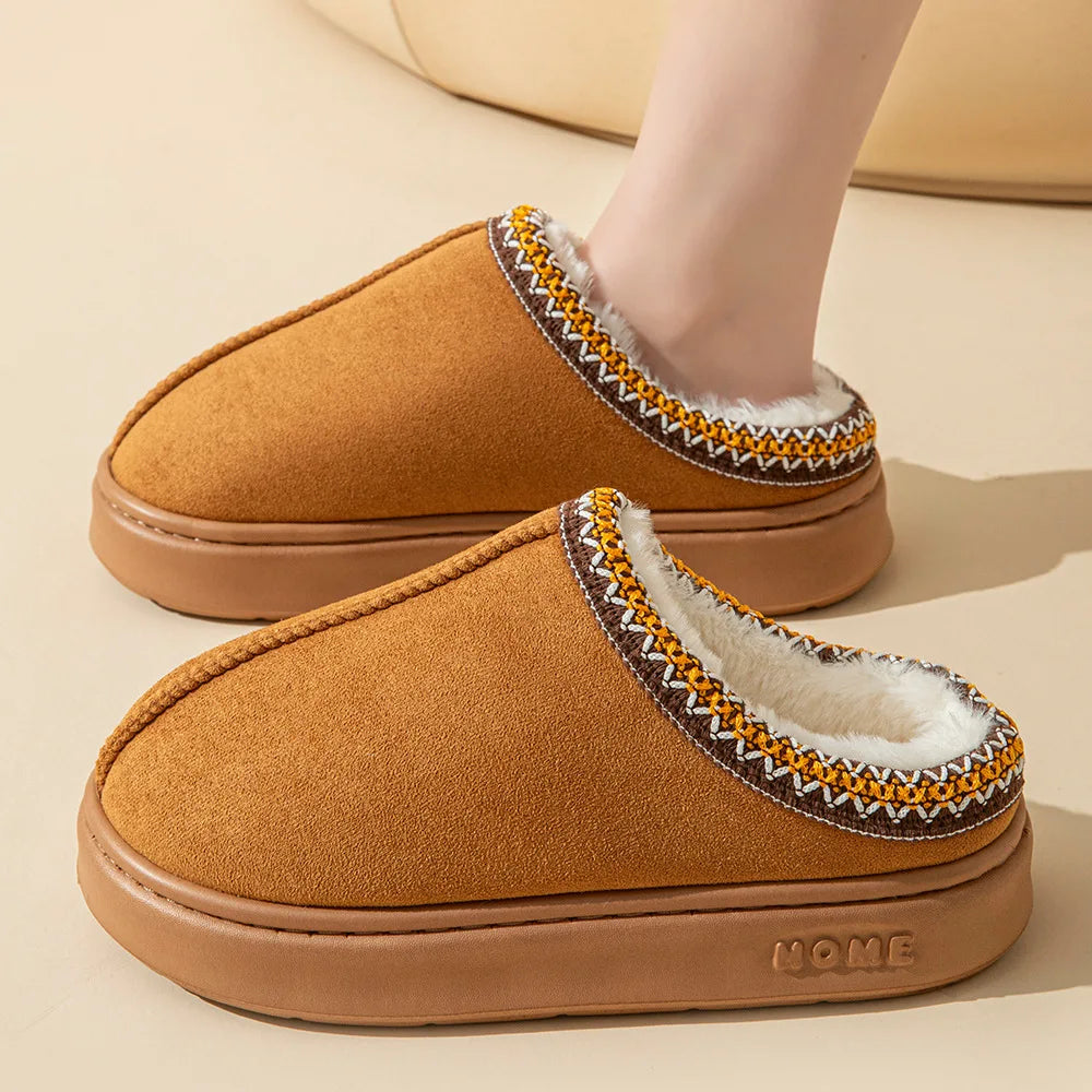 Davellia | Women’s Plush Fur Slip-On Slippers