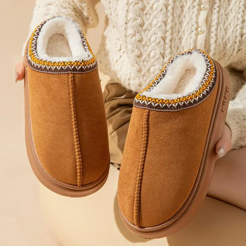 Davellia | Women’s Plush Fur Slip-On Slippers