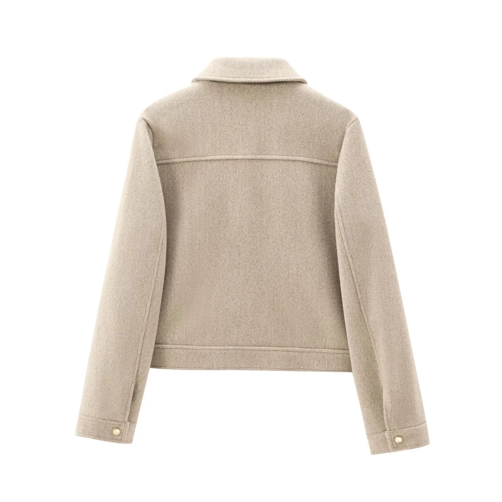 Davellia | Women’s Zippered Wool Bomber Jacket
