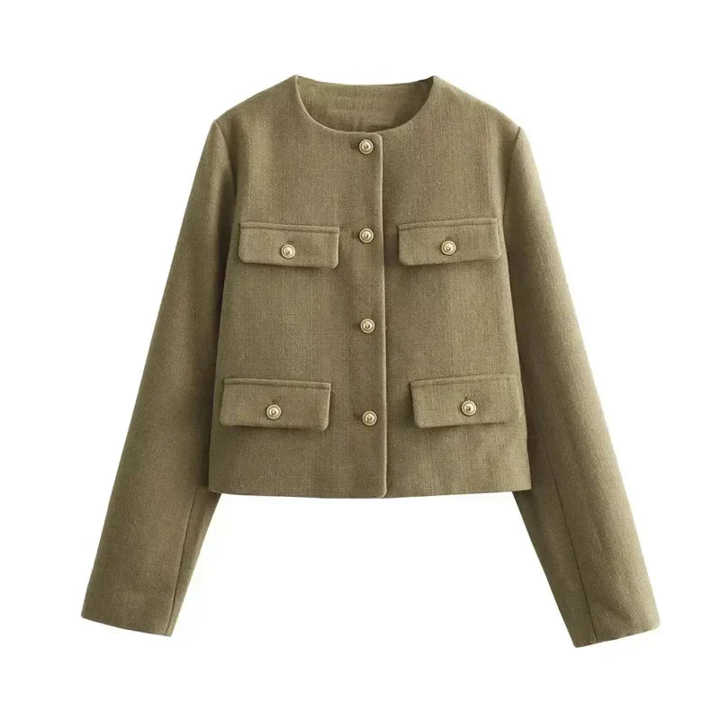 Davellia | Women's Cropped Blazer Jacket