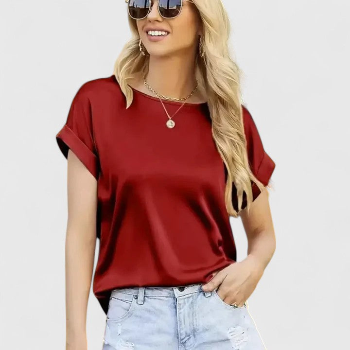 Davellia | Women’s Casual Polka Dot Short Sleeve Top