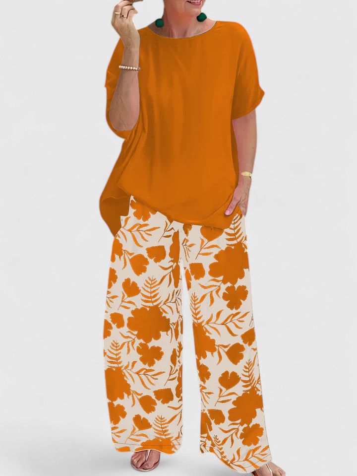 Davellia | Women’s Floral Wide-Leg Summer Pants