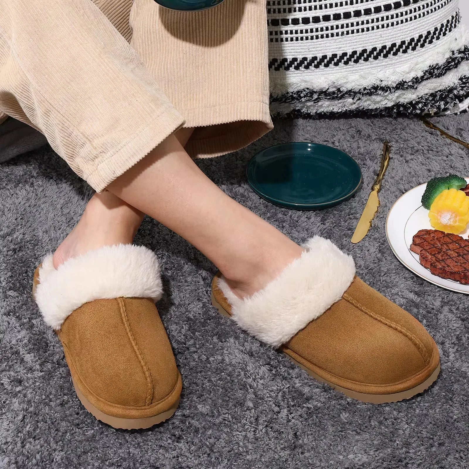 Davellia | Women’s Plush Fur Indoor Slippers