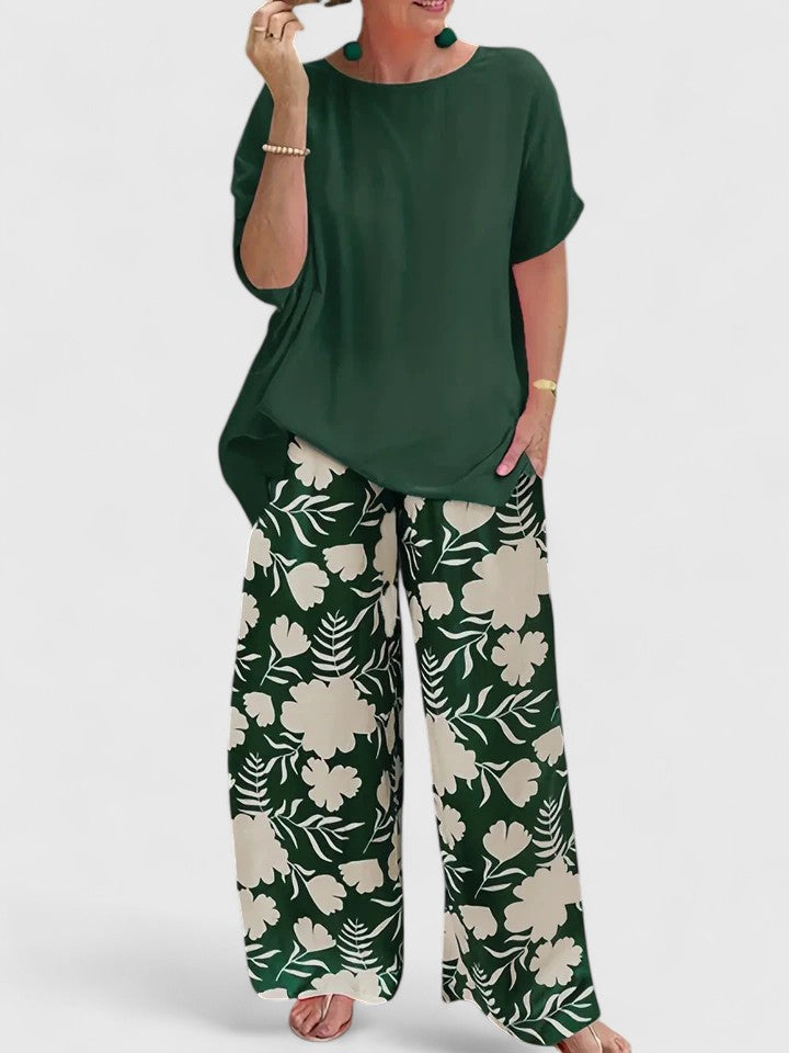 Davellia | Women’s Floral Wide-Leg Summer Pants