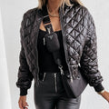Davellia | Women’s Quilted Short Zip-Up Bomber Jacket