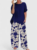 Davellia | Women’s Floral Wide-Leg Summer Pants